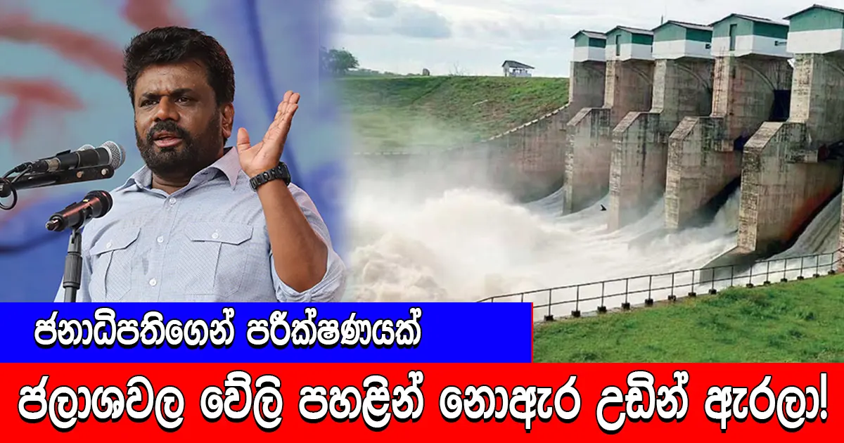 ජලාශවල වේලි පහළින් නොඇර උඩින් ඇරලා! ජනාධිපතිගෙන් පරීක්ෂණයක්